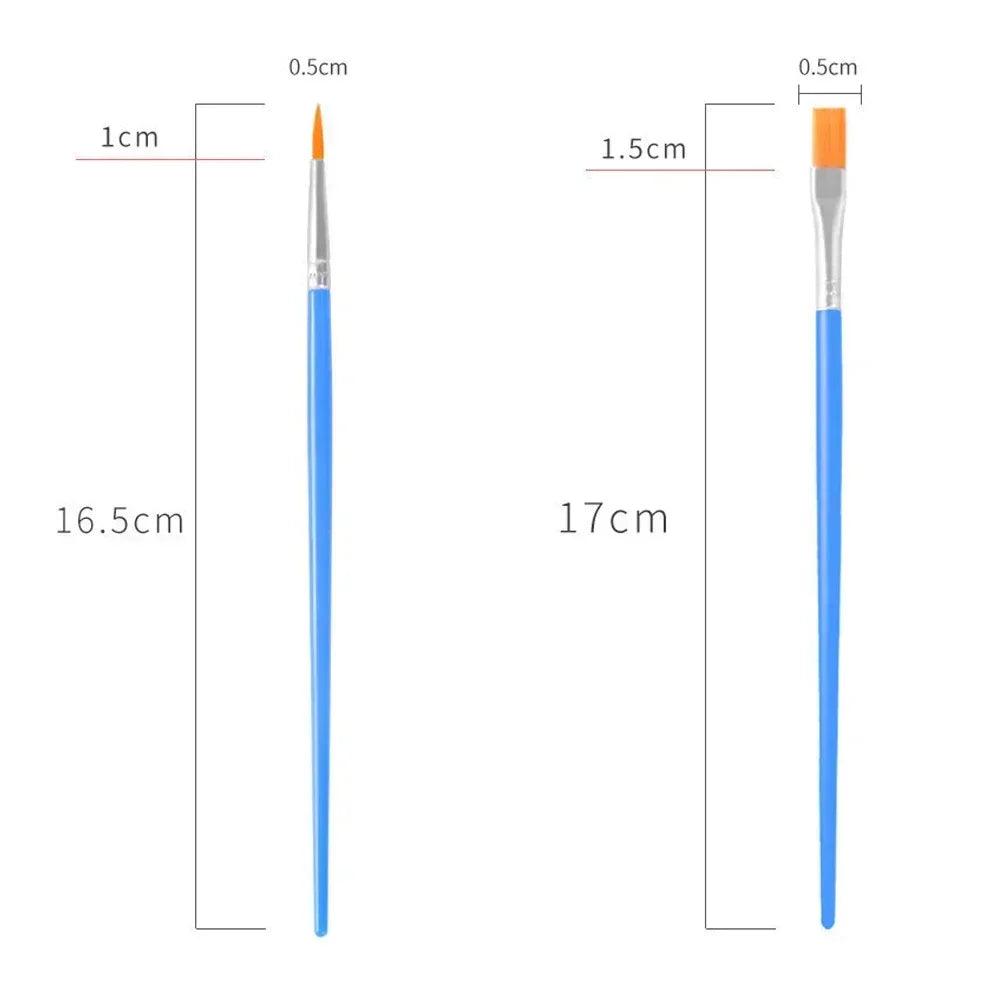 Maquette | Pinceaux plats peinture acrylique 60 pièces