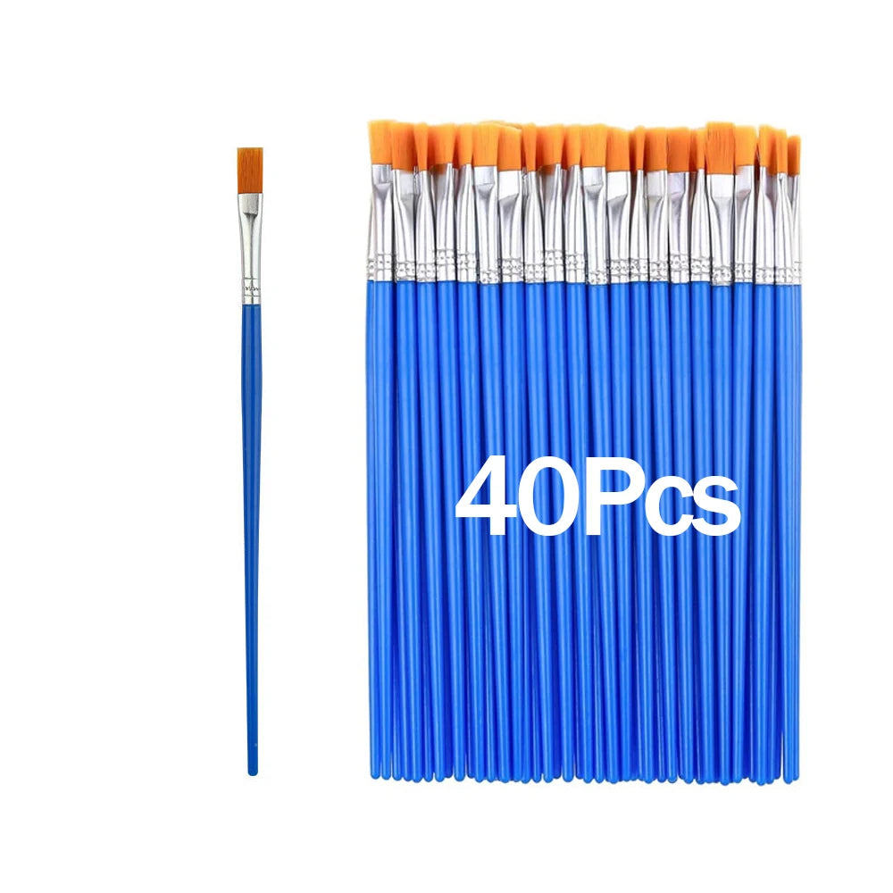 Maquette | Pinceaux plats peinture acrylique 60 pièces